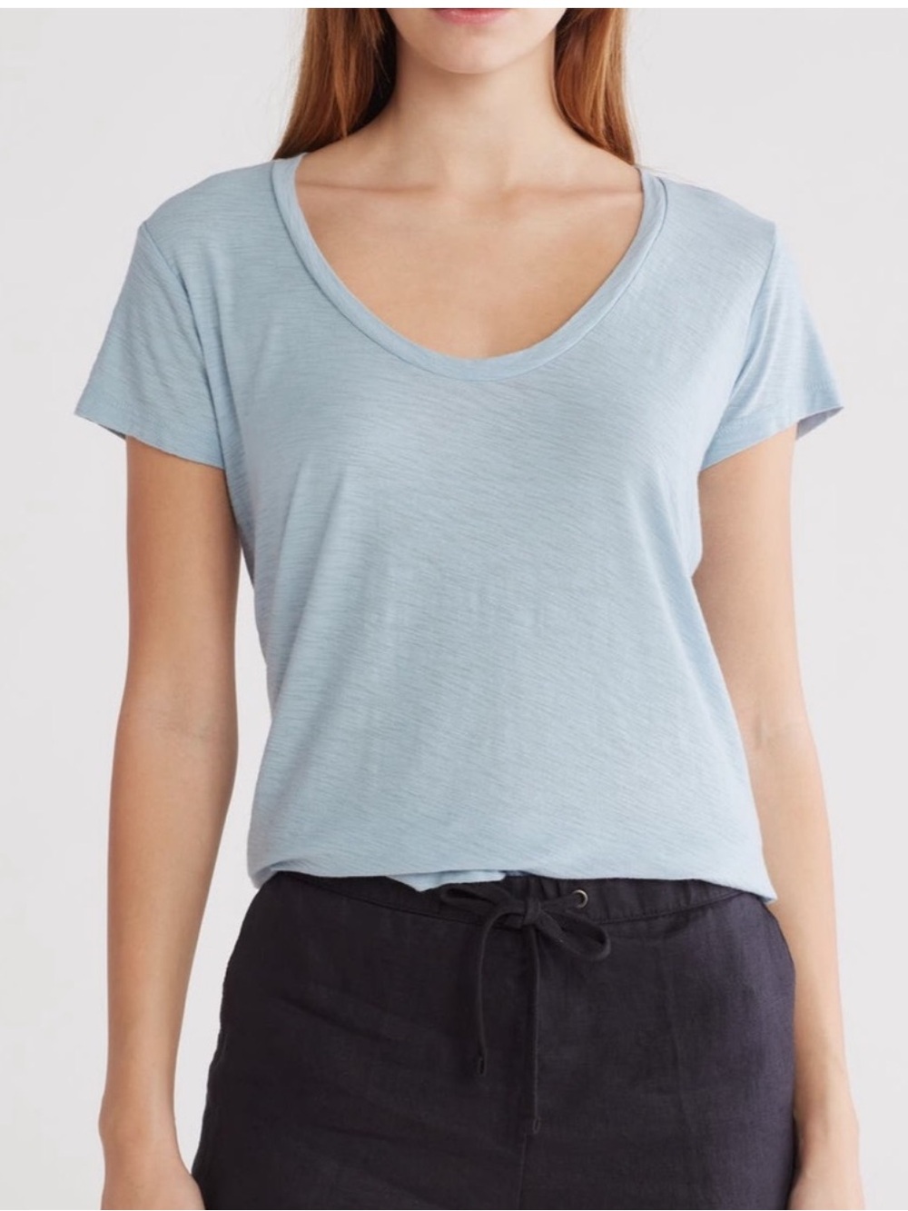 NWT JAMES PERSE Blue V Neck Short Sleeve Tee Sz Medium